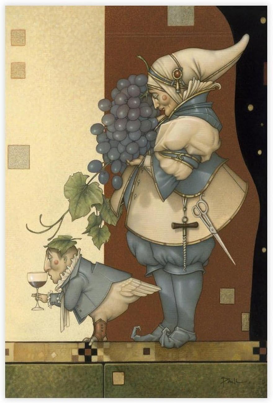 CFIOZYOS Michael Parkes Famous Print Poster Wine Collector Canvas Poster Bedroom Decor Print Sports Landscape Office Room Decor Gift Unframe Unframe 24x36inch(60x90cm)