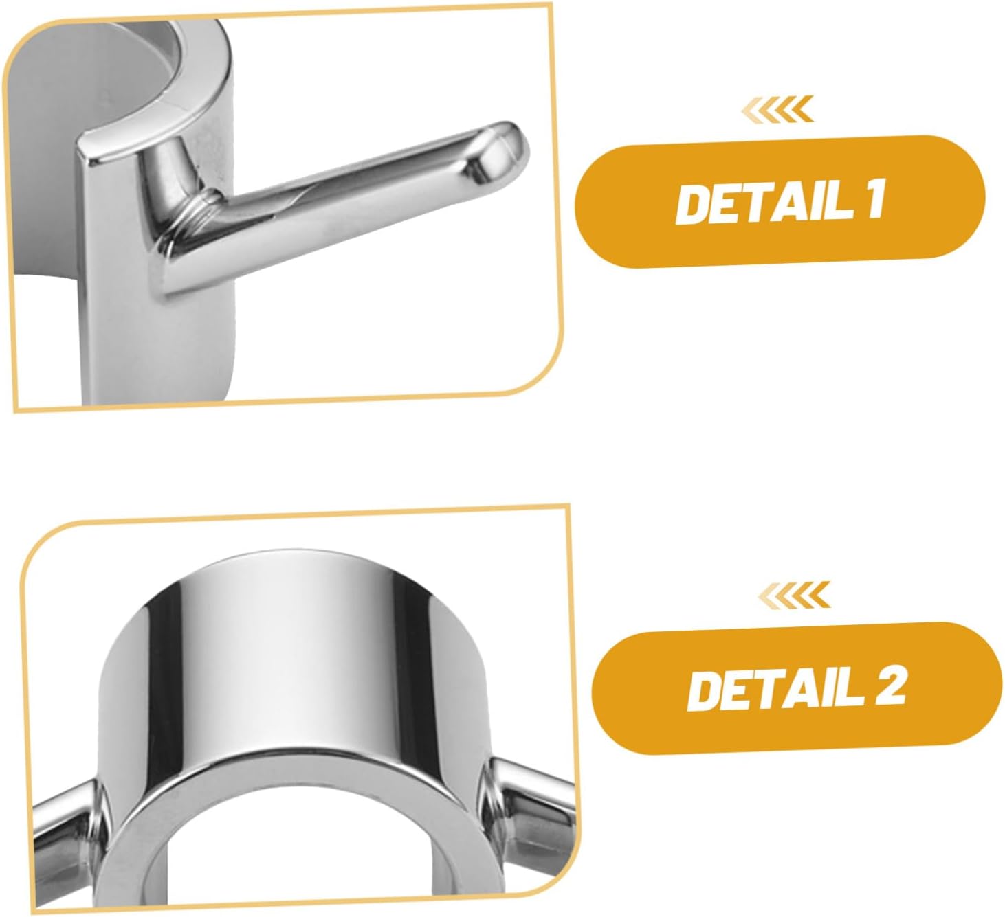 Tofficu Shower Rod Towel Hook Easy to Install Bathrobe Loofah Holder with Rustless Electroplated Finish for Bathroom Kitchen Use image 3
