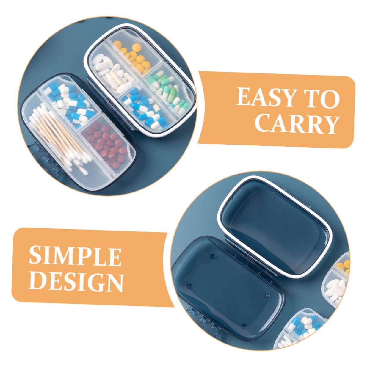 Healeved Portapillole Da Viaggio Organizer Giornaliero Custodia Da Viaggio Per Piccoli Contenitori Sigillabili Per Dispenser Di Pillole Organizer Tascabile