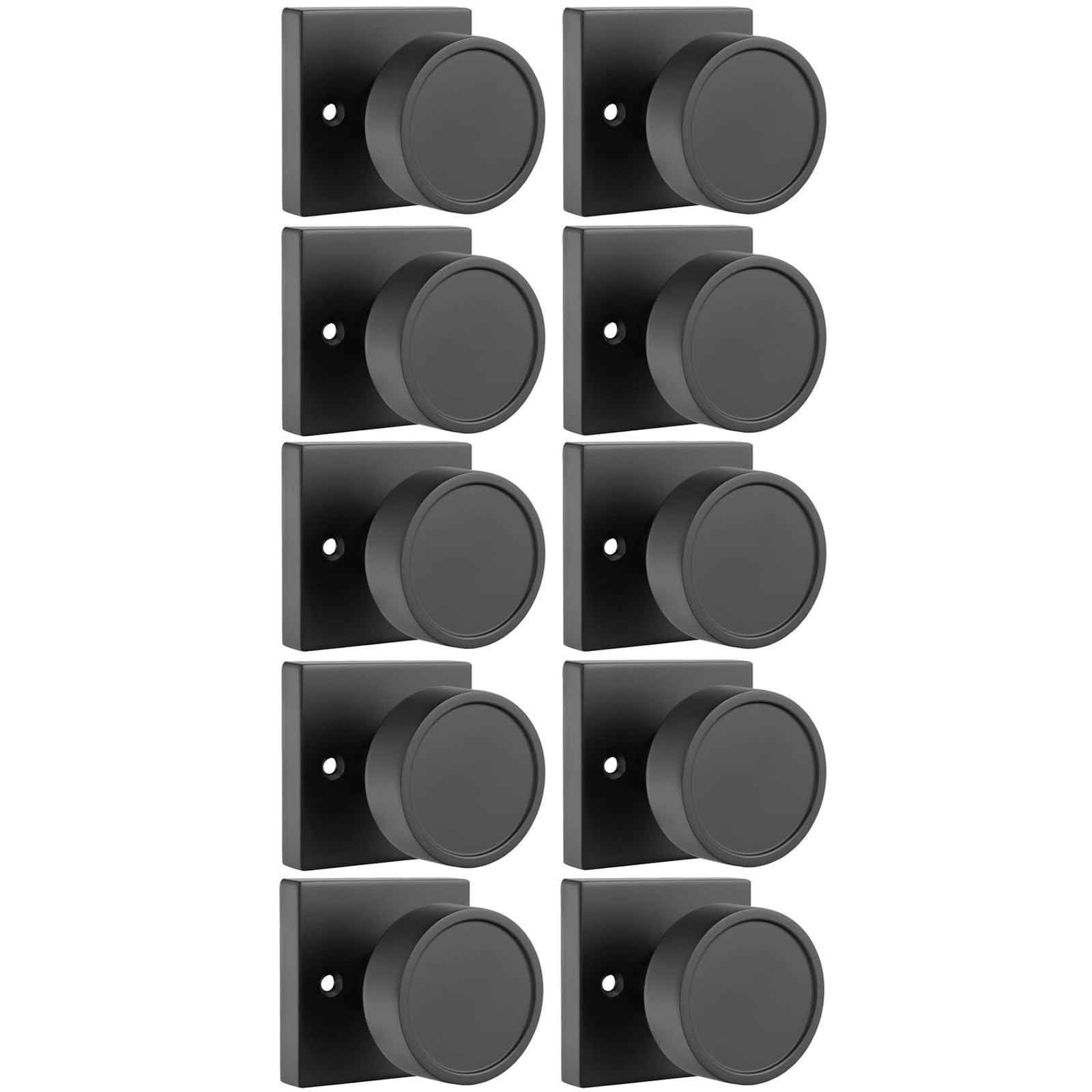 Haidms Black Dummy Door Knobs, No-Turning Dummy Knob for Closet, 10 Pieces