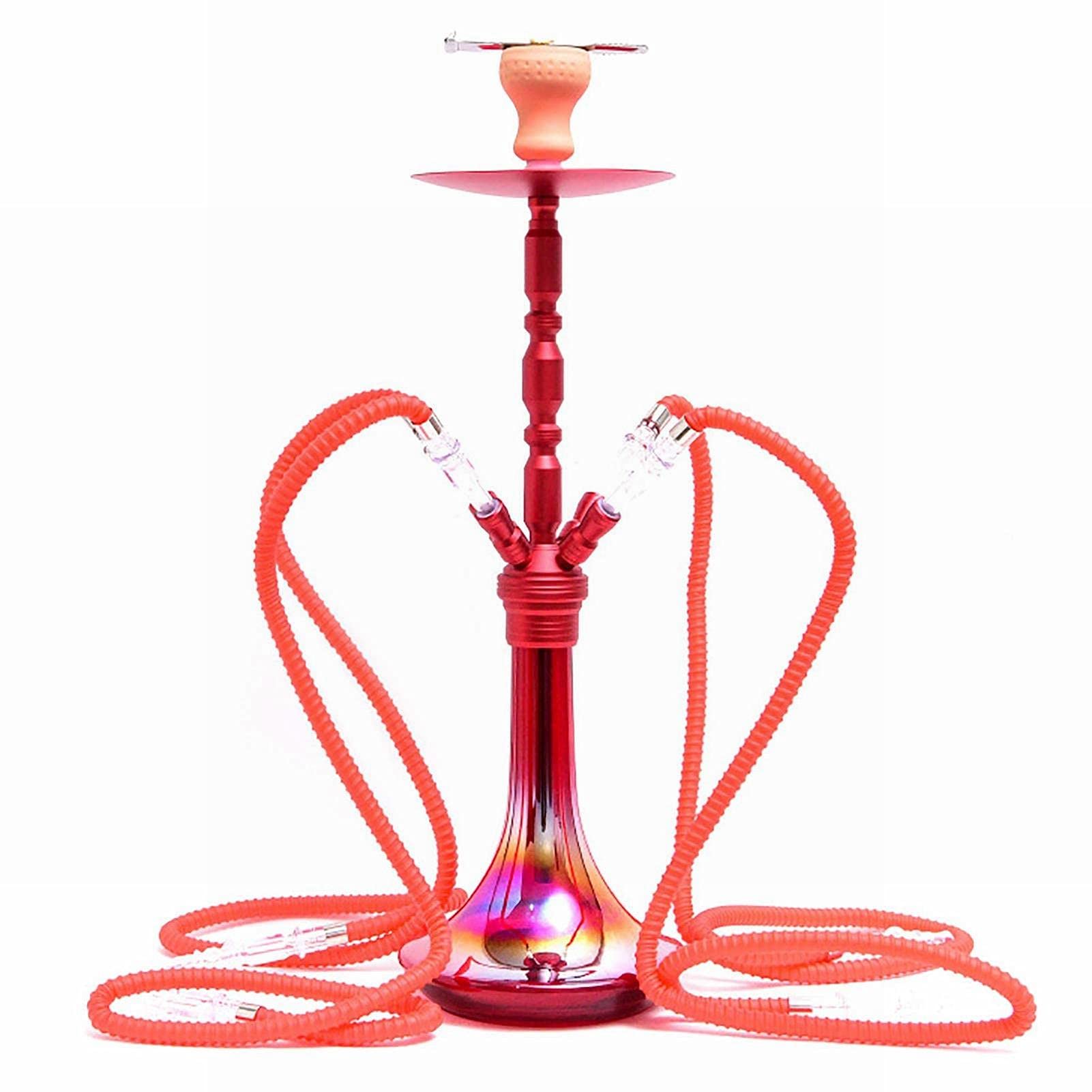 Shisha Set Con 4 Mangueras De Silicona Y Pinzas De Carbón, Conjunto De Nariz De Narguilateral 71 Cm De Aleación Hookah Fáciles Desmontar Y Limpiar Adecuado C