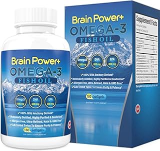 Omega 3 Fish Oil Burpless | 2200 mg Per Serving, 800 mg EPA, 600 mg DHA - 1500 mg Total Omega-3 - Triple Strength Pharmaceutical Grade Liquid Softgel Capsules - 180 Count - Full 90 Day Supply
