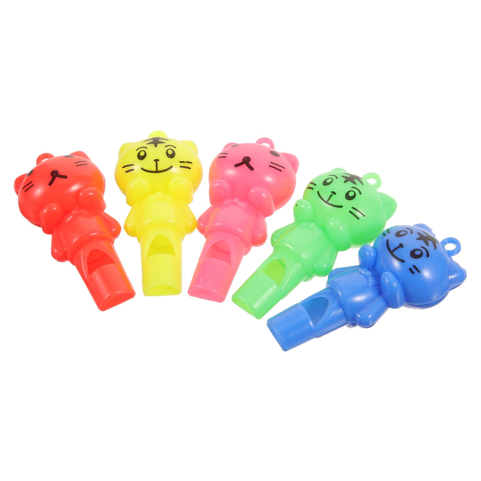 Gogogmee 10Pcs Cat Whistles with Lanyard Durable Party Favors for Cheerleading Props for Sports Events for Birthday Parties and Outdoor Activities