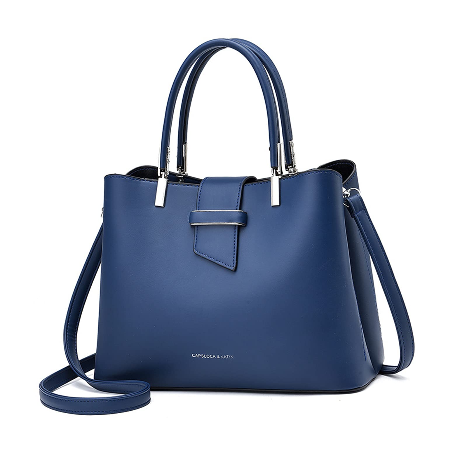 Moda Borsa a Mano Borsa a Tracolla da Donna Borsetta Borse a Secchiello Borsa a Spalla in Pelle PU Handbags Blu