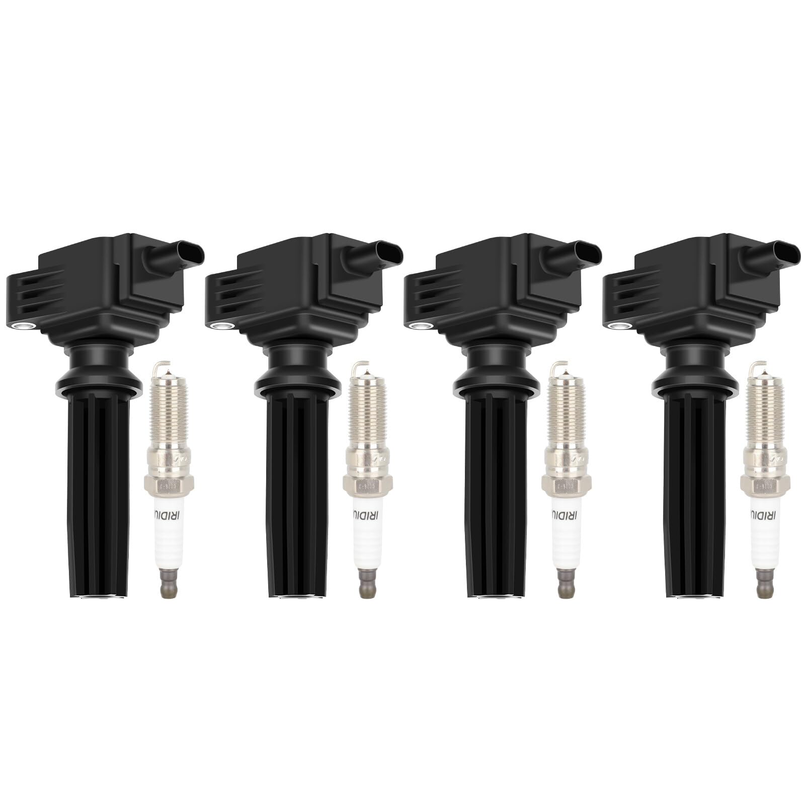ECCPP UF670 4 ignition coils with 4 iridium Spark Plugs for ford for Lincoln 2013-2019 Escape 2015-2018 Focus 2013-2020 Fusion 2012-2019 Explorer Edge Taurus MKT MKC 2.0 2.3 L4 UF670 DG546 5C1873
