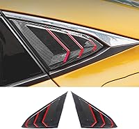 Vista 14 de Horry - Persianas de ventana trasera de ABS para ventana lateral de ventilación de aire, persianas para Honda Civic Hatchback Tipo R 2016 2017 2018