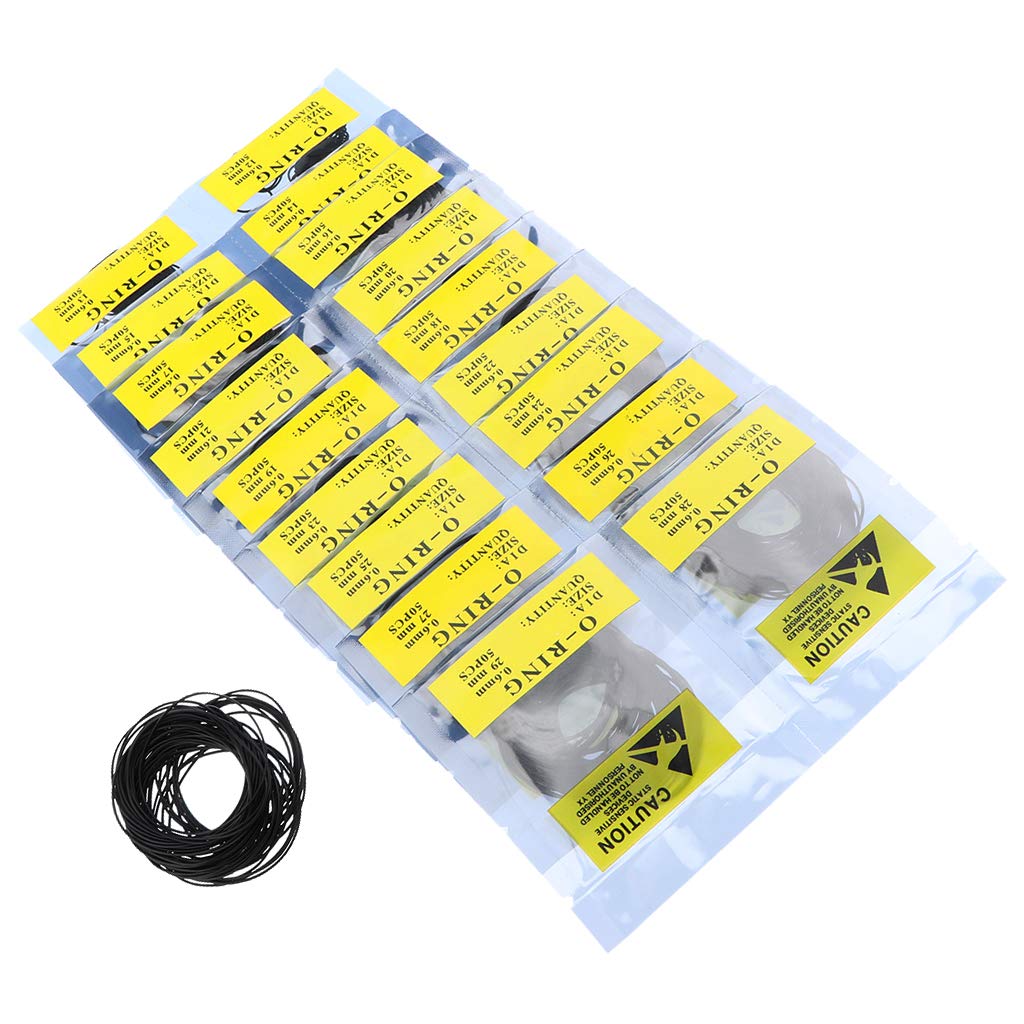950 szt. gumowa silikonowa uszczelka do zegarka o-ring tylna obudowa uszczelki 12 mm-30 mm 0,5 mm, Zestaw 5 (0,6 mm), 0.6mm
