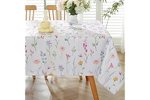 Spring Garden Watercolor Floral Tablecloth For Rectangle Tables 52x70