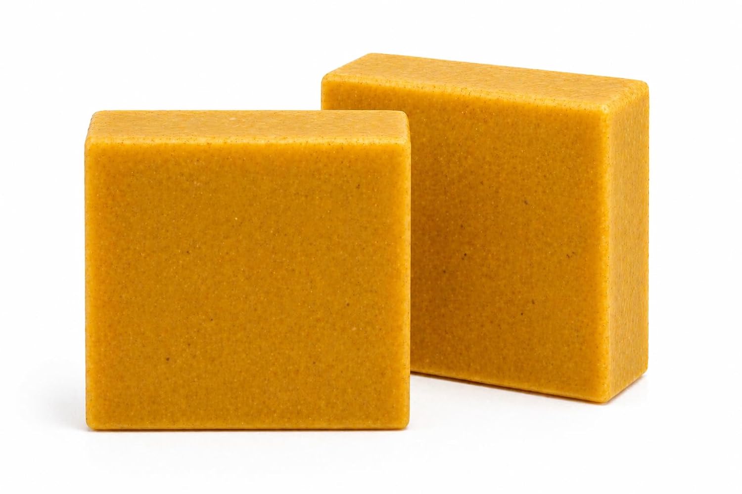 Natural Handmade Soap Bar 2-Pack - Face & Body Cleanser for All Skin Types - Oatmeal -Turmeric & Coffee with Honey - 9 OZ total (2 x 4.5oz). (Turmeric)