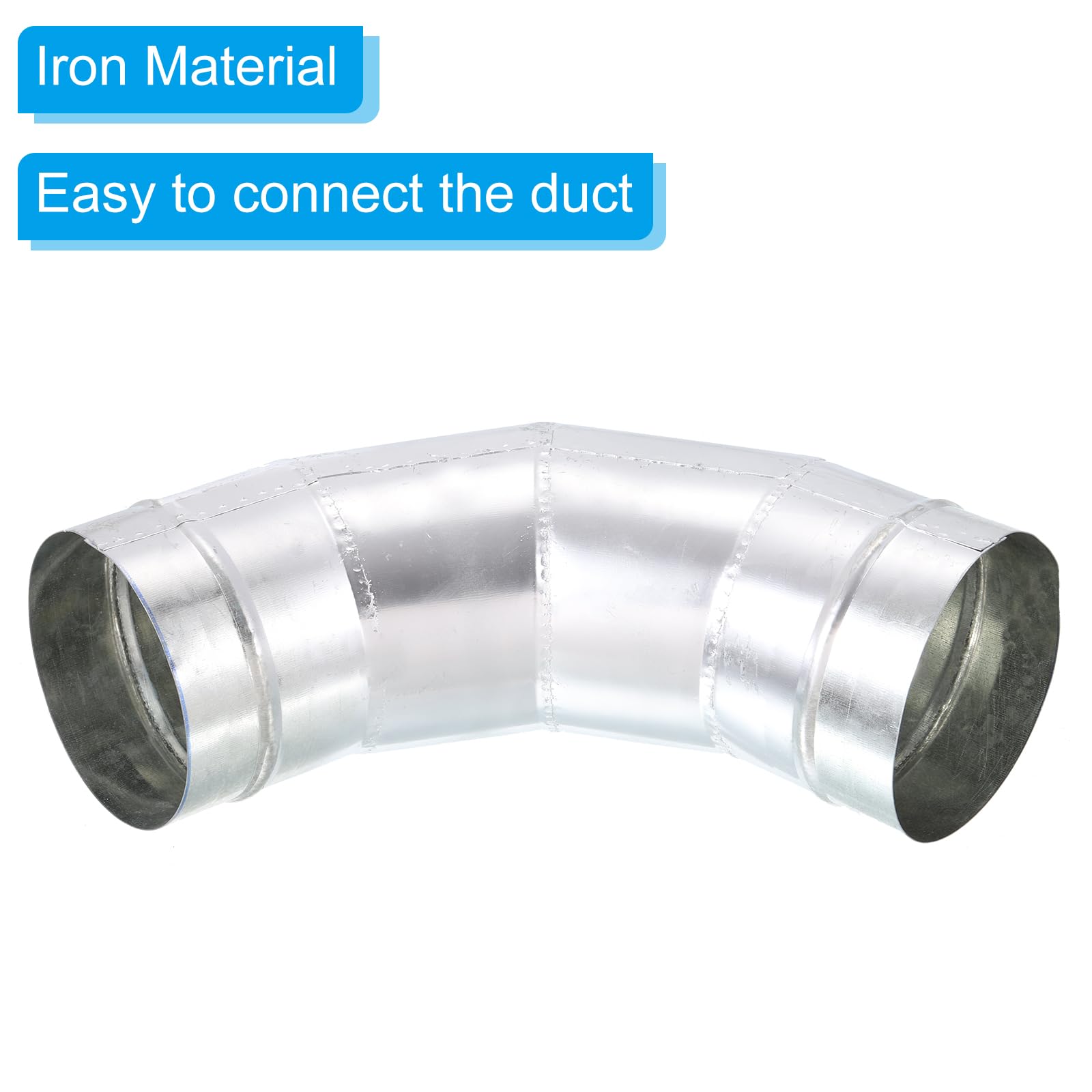 Conector de tubo de conducto en codo de 90 grados de 4" de diámetro exterior, adaptador de conector de tubo redondo curvado para ventilación de secadora, accesorio para ventilación de secadora, HVA