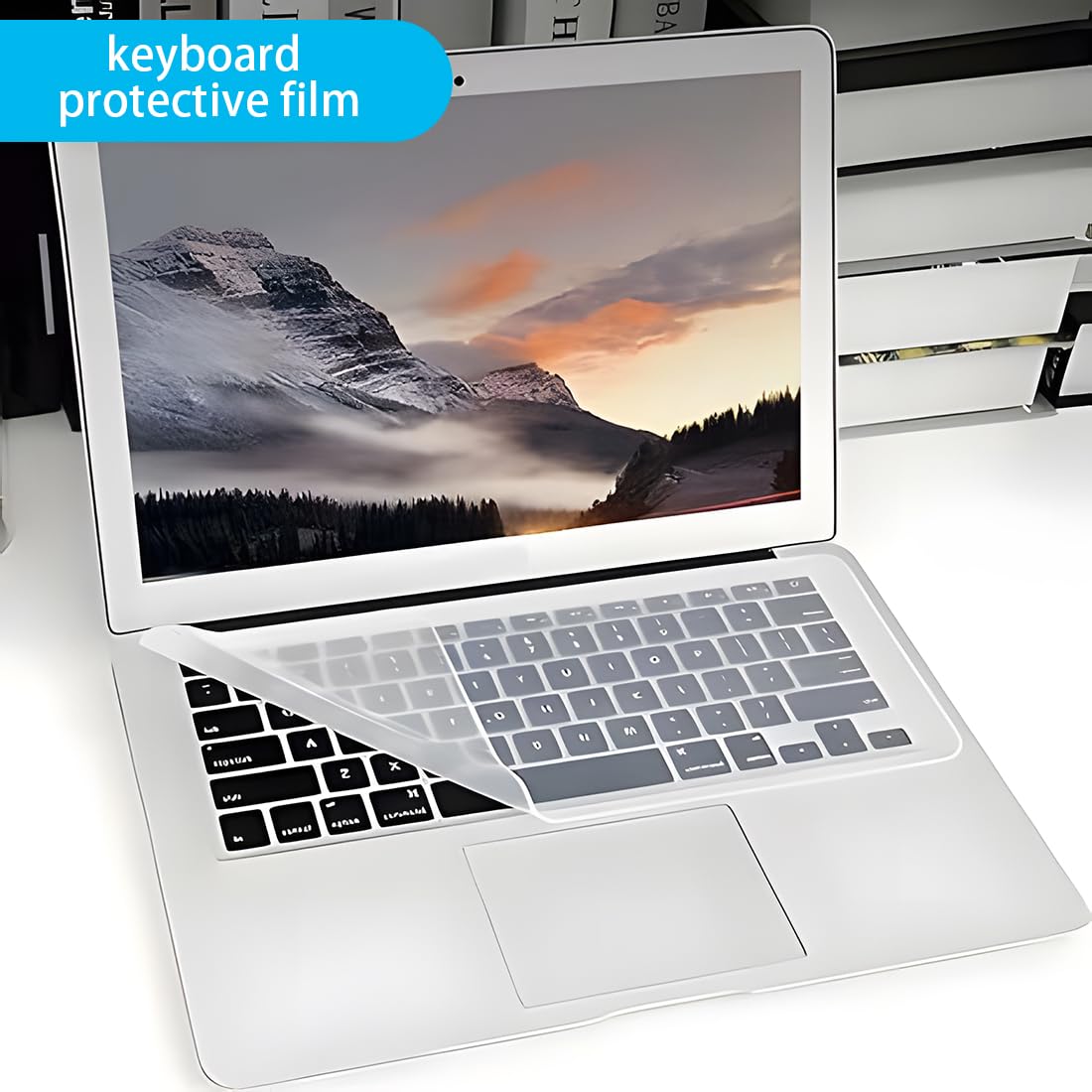 JEYORZY 3 Pezzi 365 * 135mm Copritastiera Pc Pellicola Protettiva Compatible, Pellicola Protettiva Universale, Copri Tastiera Pc Lavabile E Riutilizzabile, per MacBook