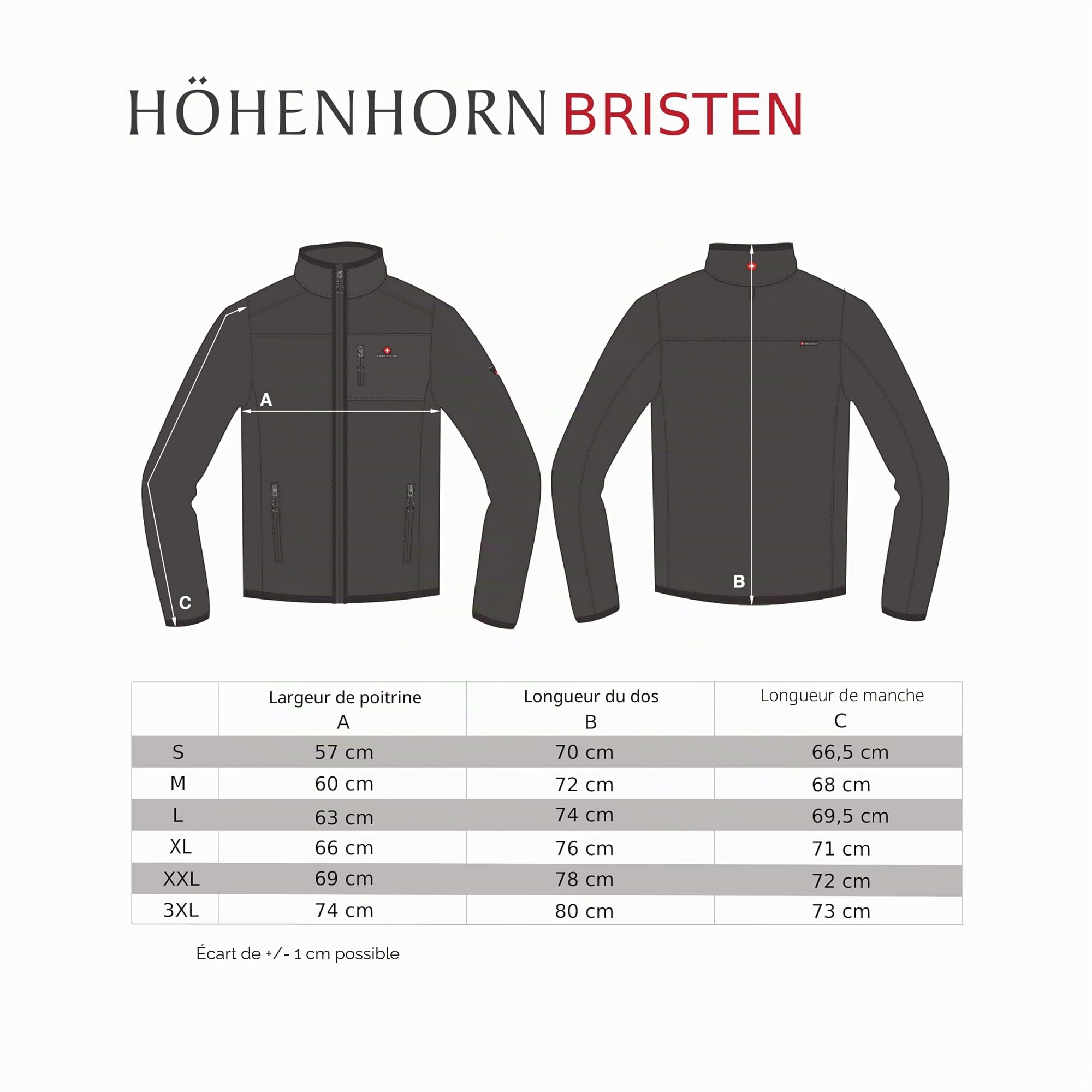 Höhenhorn Bristen Veste d'hiver doublée en duvet pour homme