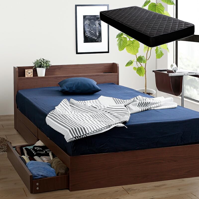 Amazon｜ビックスリー シングルベッド 収納付きベッドフレーム