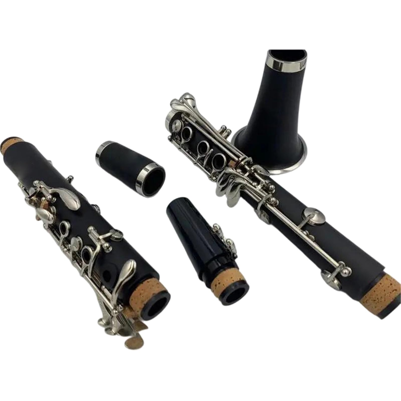 Instrumentos De Viento Madera En Si Bemol Tubo Negro Para Clarinete Con Estuche Y Accesorios