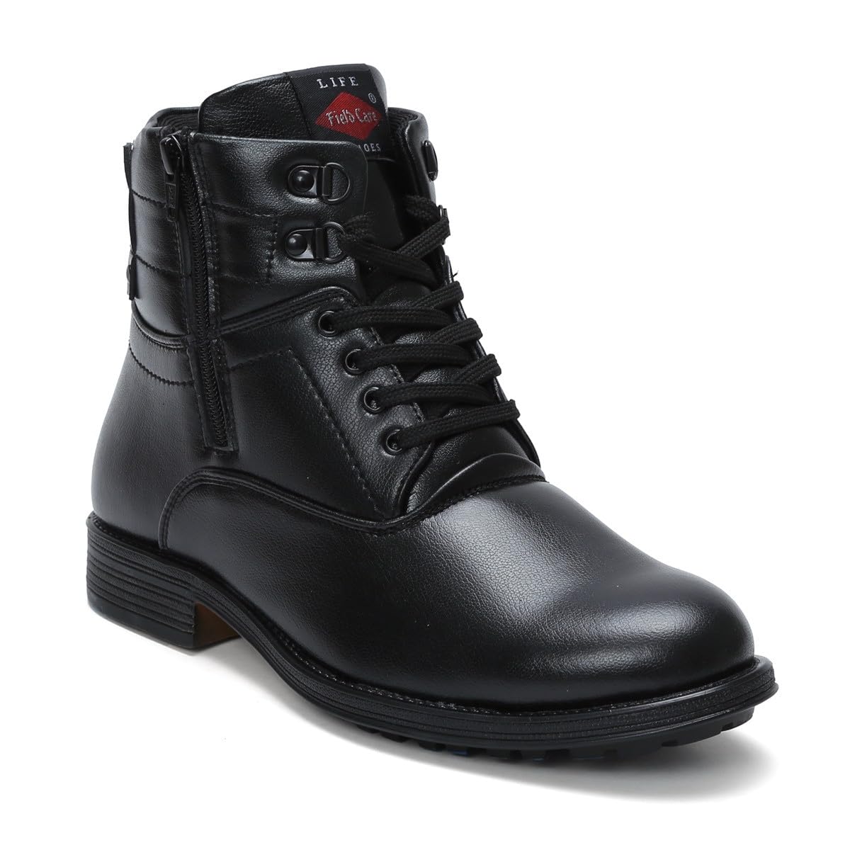 Field Care Men's Synthetic Leather Lace-Up Formal Shoes | Mid Top Shoe/Boot for Mens-image-22