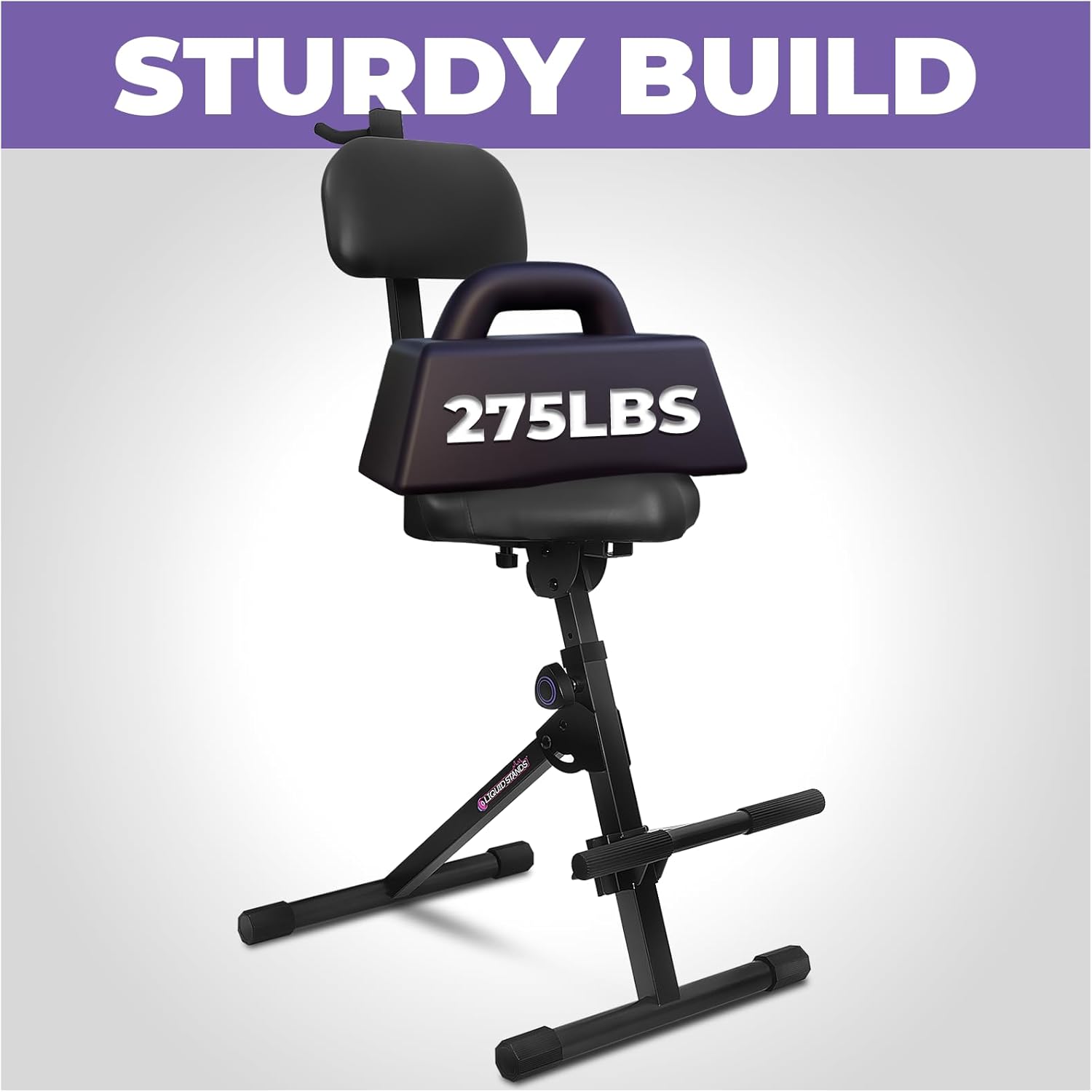 Liquid Stands Guitar Stool, Adjustable Piano Stool - Professional Musician Drum Throne with Backrest - Guitar Seat Drum Seat, Musician Stool, Chair, Guitar Chair for Adults, Kids, Drummer, Guitarist