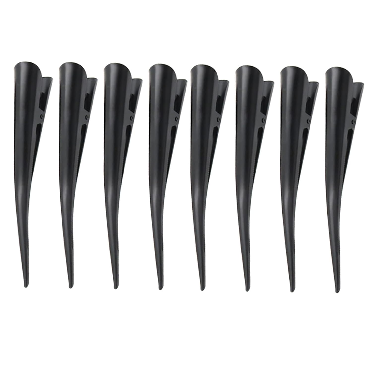 MAGICLULU 8pcs Large Black Duckbill Hair Clips Metal Salon Hair Locating Clips Non-slip Sectioning for Professional Styling and Home Use