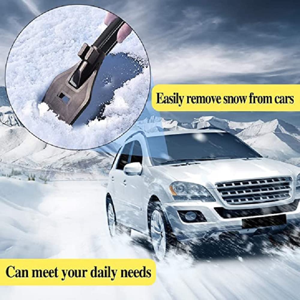 Kit de Pelle à Neige Extensible 3 en 1, Outil d'urgence de Voiture Compact et Robuste, raclette Amovible et grattoir à Glace, pour Le déneigement d'urgence