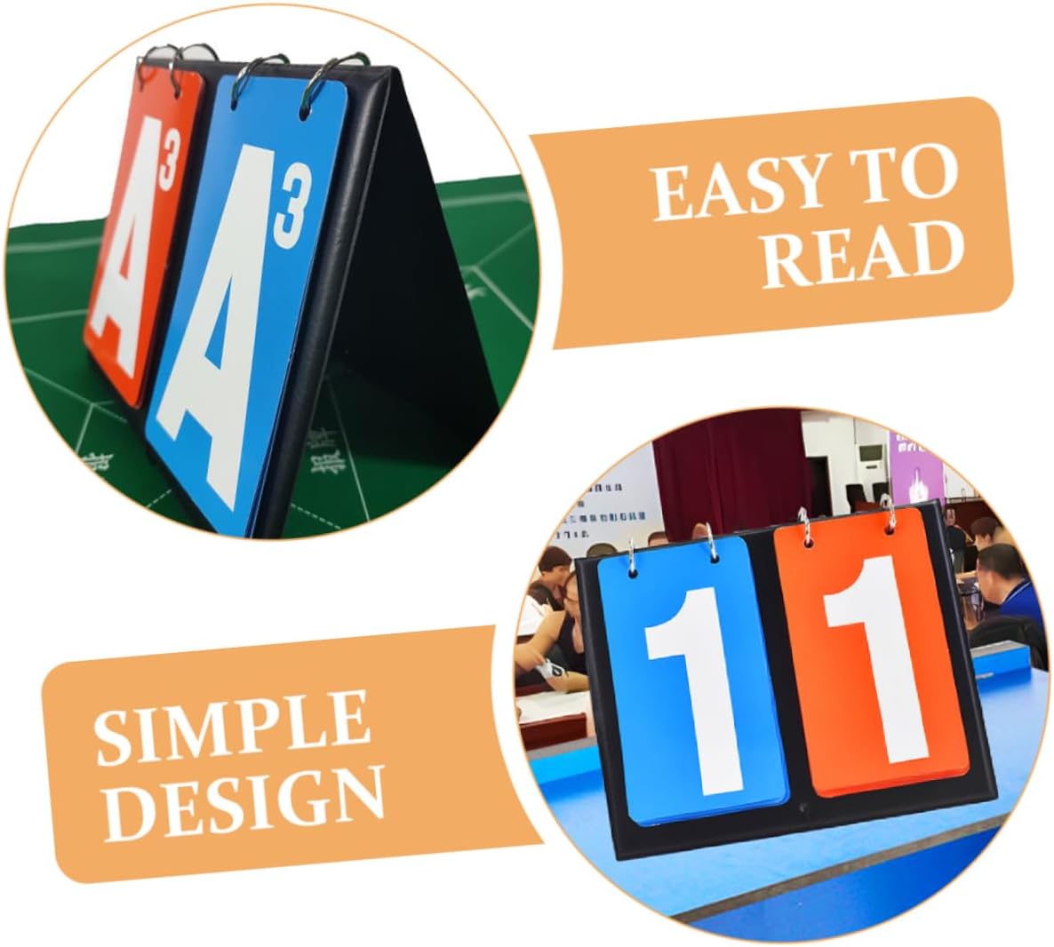 YARNOW Tennis Scorekeeper Flip Scoreboard Multi-Functional Sports Scoreboard for Basketball