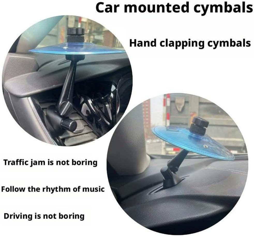 2pack Car Cymbal Air Vent, Car Crash Cymbals,Car Drum Cymbal Air Vent, Make Your Driving More Fun, Easy Clip-On Ride Cymbals for Music Lovers,Compact Mini Drum for Car Vent - Image 4