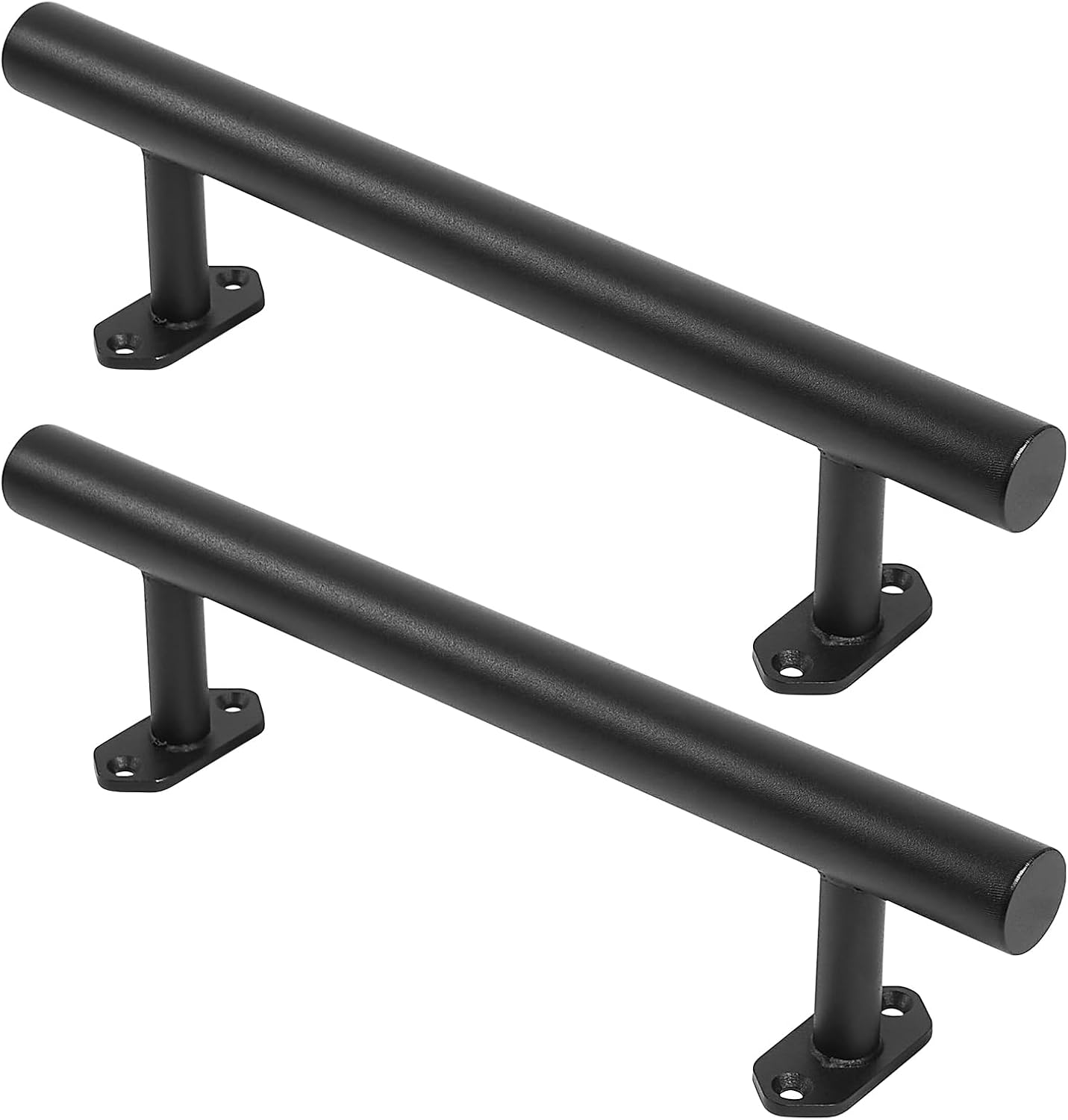 9'' Sliding Barn Door Handles Pack of 2, Black Powder Coated Iron Pull Handles for Gates, Garage, Outdoor Fence, Interior Closet Doors