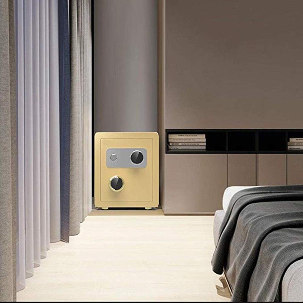 Caja fuerte de seguridad, caja fuerte de acero de alta seguridad, caja fuerte compacta pequeña y resistente para caja fuerte de pared en casa u oficina