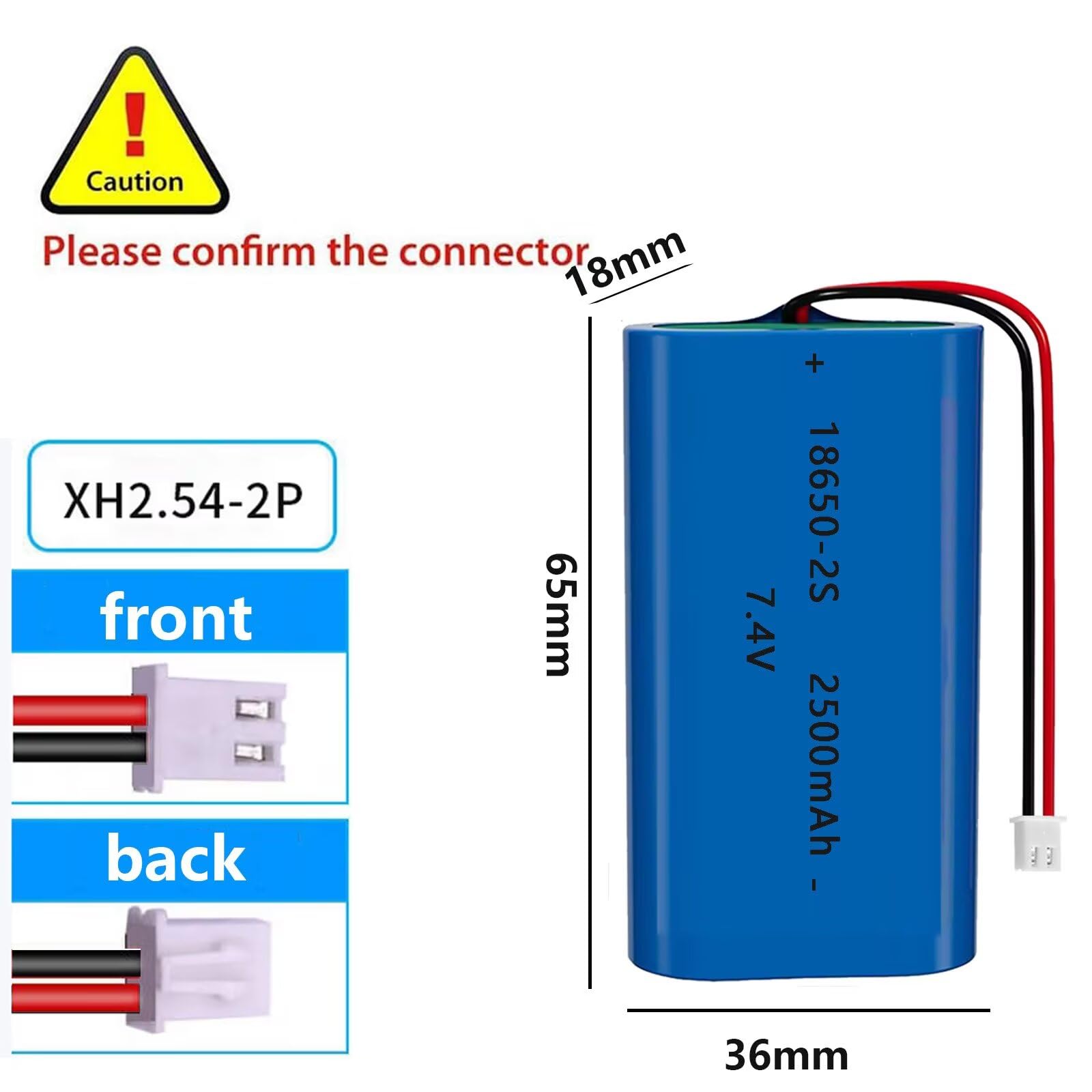 Amazon.com: SFHKAMH 7.4V 2500mAh Rechargeable 18650 Lithium Ion
