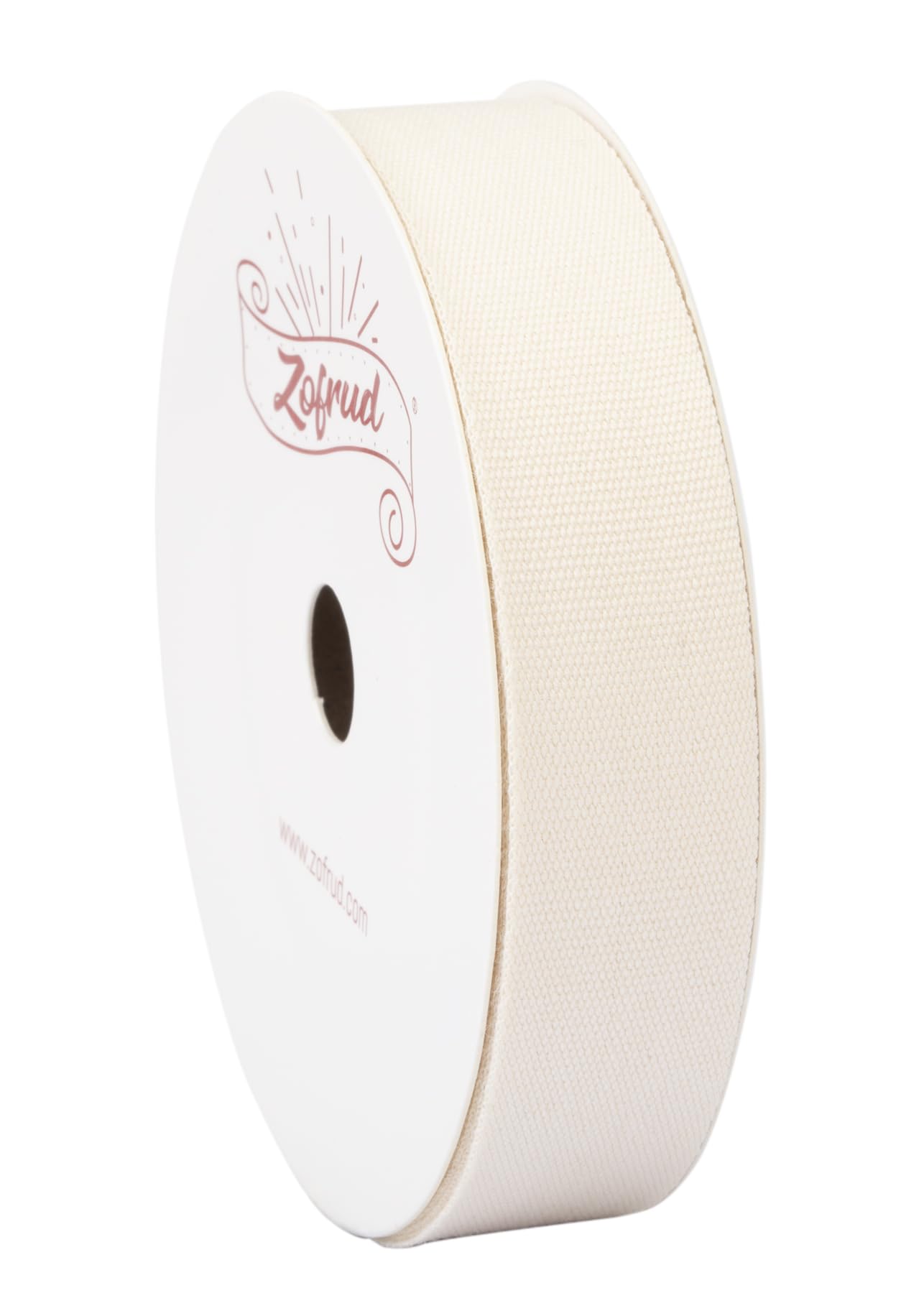 Zofrud Natural Cotton Ribbon - 16mm x 9 Meters - Ideal for Gift Wrapping, Sewing, and Crafts