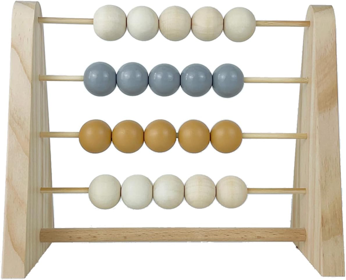 Wooden Abacus Calculating Beads Baby Children Kids Early Learning Educational Toys Nordic-Style Natural Child Room Decor Early Learning Math Toy Educational Toy Natural Wood Nursery Decor