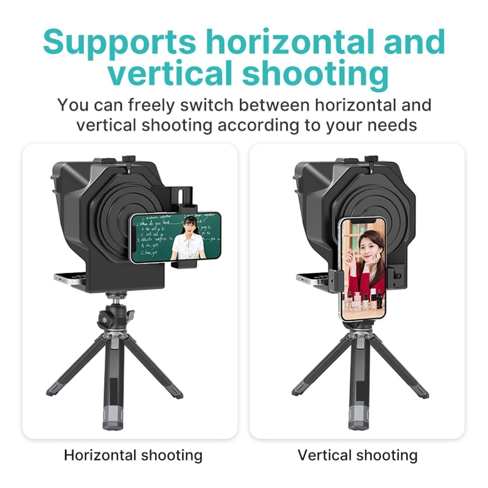 Teleprompter, Smartphone-Teleprompter Mit Fernbedienung Für Die Videoaufzeichnung Von Live-Streaming-Interviews für Live-Streaming