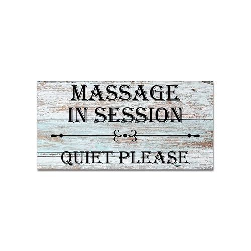 Massage in Session Quiet Please Wood Signs Inspirational Quote Wood
