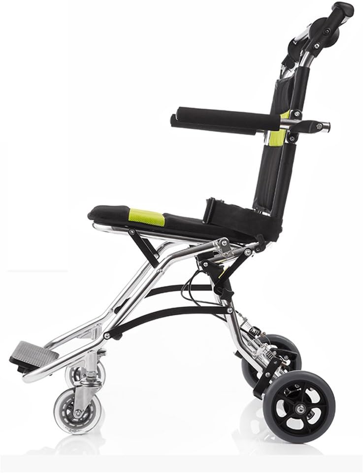 Close-up of the 6-inch front wheel, showing its 360-degree rotation capability.