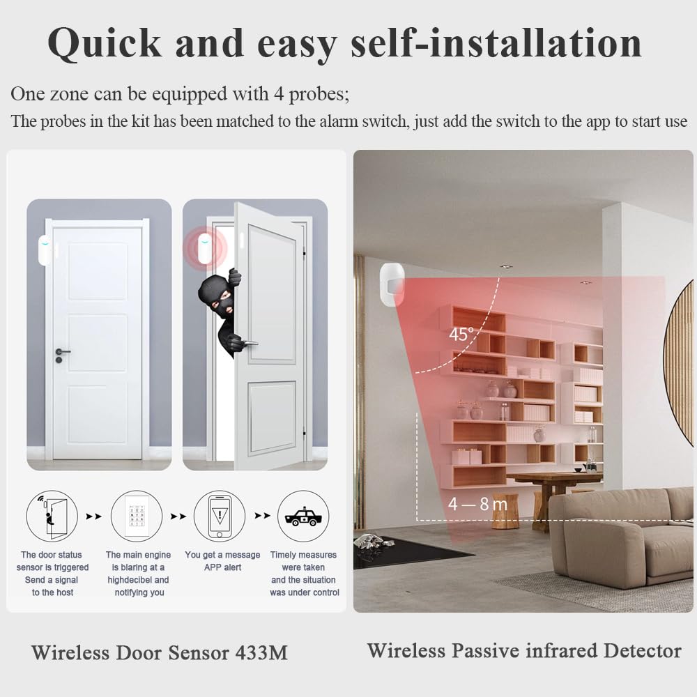 LANBON L8 LCD Alarm Smart Switch, Smart Home Security & Light
