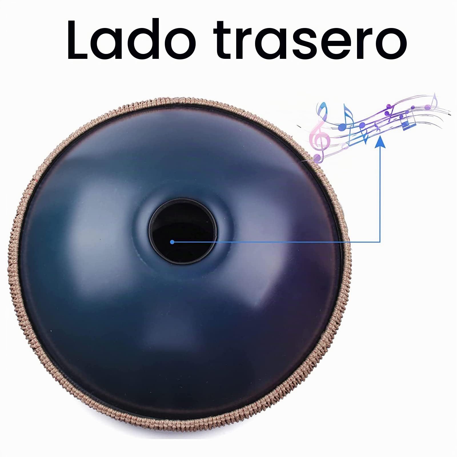 Harmonic Handpan Drum Hand Pan 9 10 12 14 Notas Instrumento de percusión Profesional Handpan de Acero con Bolsa de Viaje Decoración de Cuerda y mazos para meditación Yoga Zen