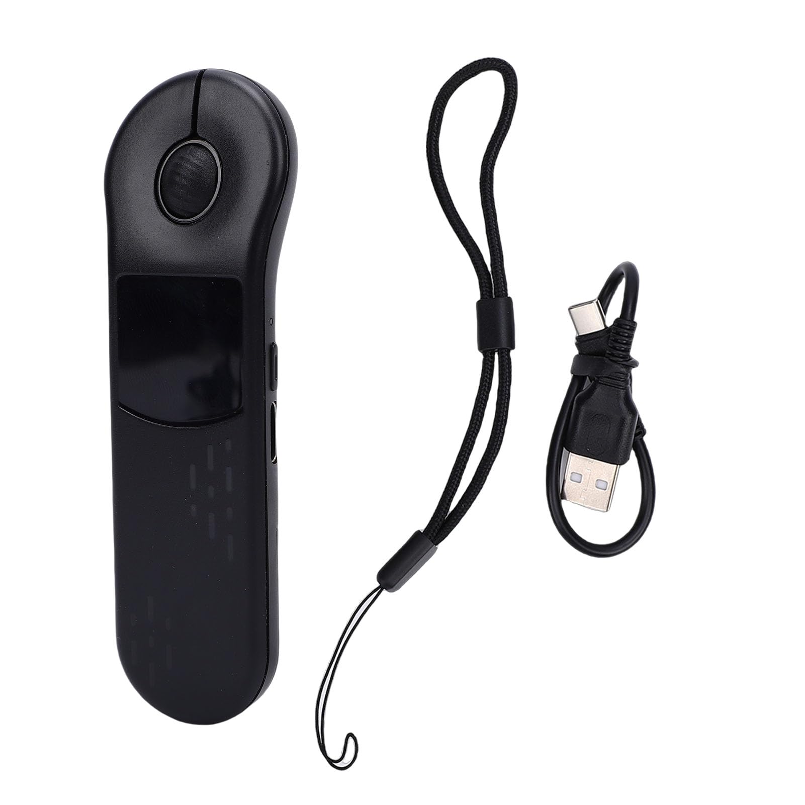 Fockety Souris de présentation, télécommande PowerPoint Rechargeable Bluetooth 2,4 GHz avec pavé Tactile, Ergonomique, sans Fil, Batterie intégrée de 150 mAh pour PC Portable (Black)