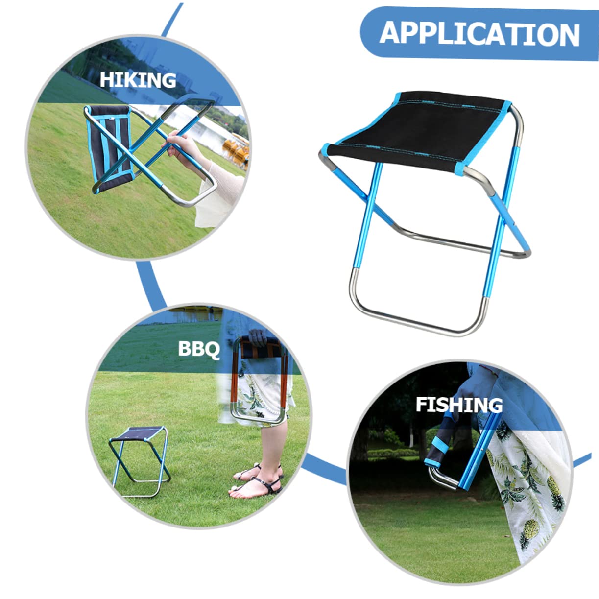 KOMBIUDA Sgabello da Campeggio Sgabello Portatile Piccolo Accessorio da Spiaggia Comodo Multifunzione Materiale di Resistente