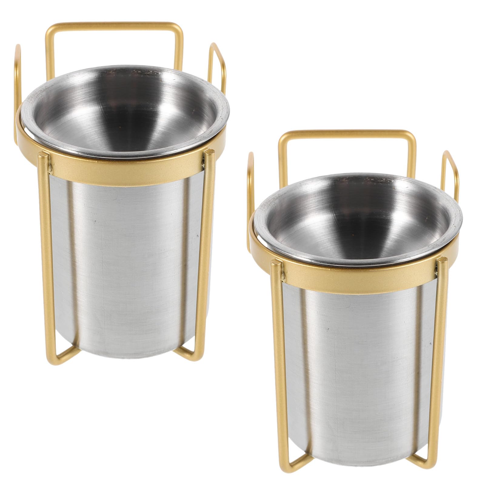 Cendrier mural lot de 2 en acier inoxydable argenté avec design séparable compact