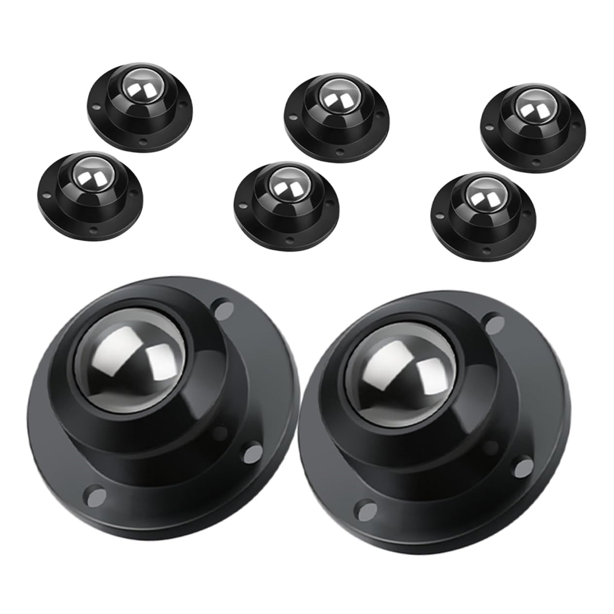 8pcs Mini Swivel Caster Wheels Self Adhesive and Appliance Wheels for Furniture Storage Boxes and Trash Cans Quiet Rolling Casters for Easy Mobility