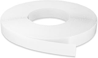White Edge Banding 3/4 inch x 25 ft Melamine Iron On Adhesive Edging Cabinet Repair Laminate Shelf Board Countertop Furniture Strip Wood Veneer Tape Trim Peel Stick Cabinet Molding Vinyl PVC Iron