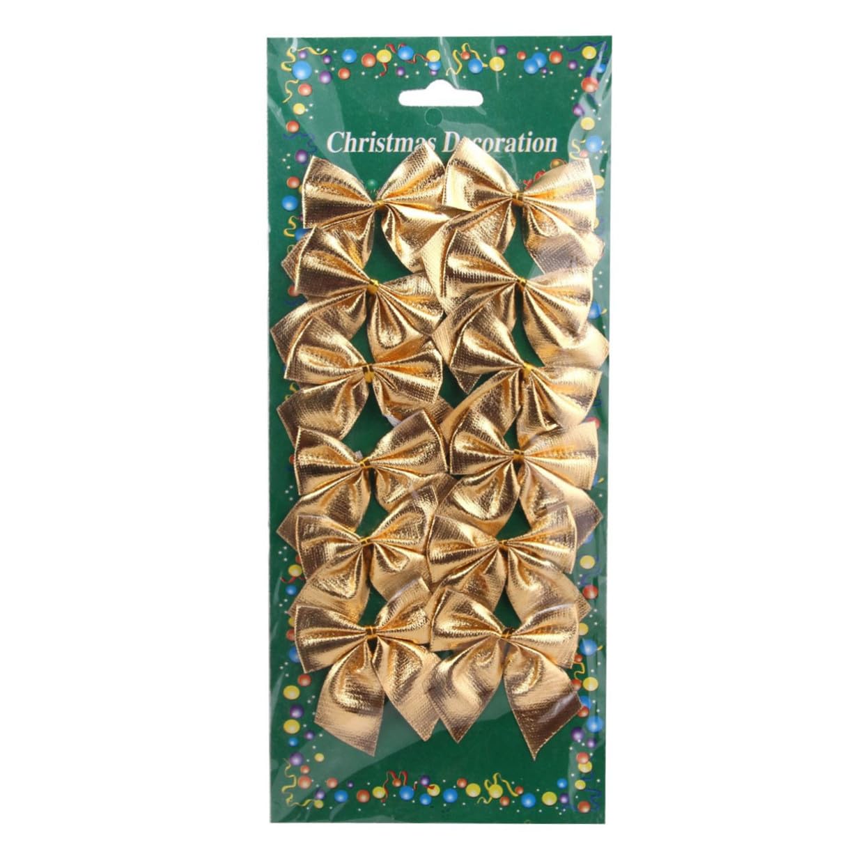 Gatuida 12piezas Adornos Colgantes De Lazo Dorado Cinta De Raso para Árbol De Navidad y Cajas De Obsequio