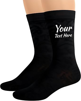 Custom Mens Crew Socks | Personalized with Text, Groomsmen Socks