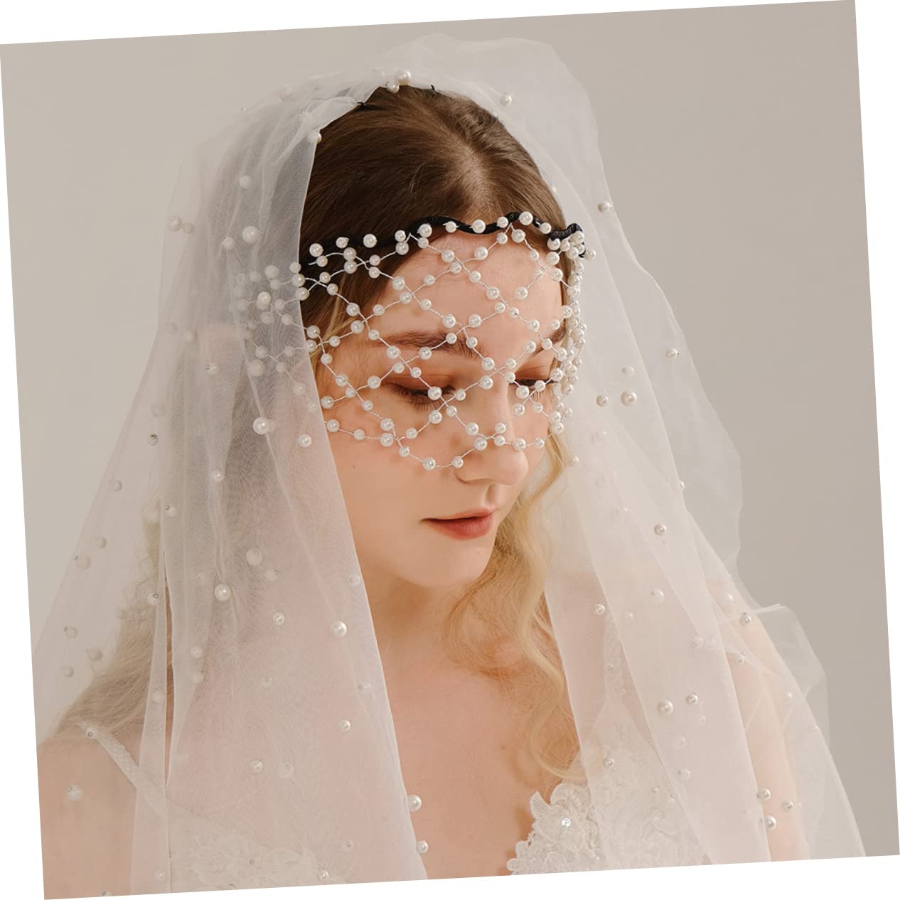 Healeved 5piezas Diadema De Perlas Para Novia Tocado Elegante Perlas Para Bodas y Fiestas Accesorio De Novia Chic y Atractivo Para Mujeres y Niñas