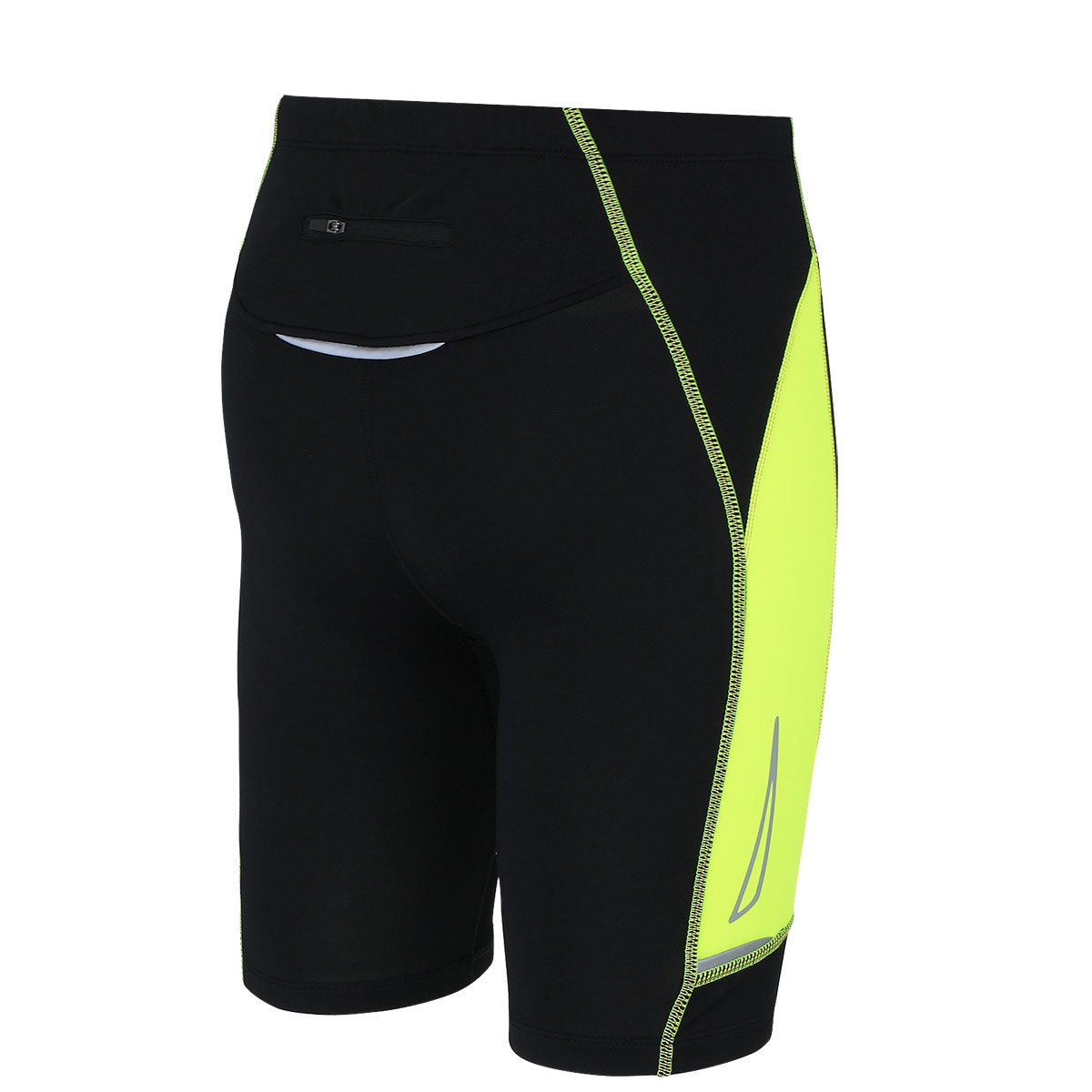 Airtracks Herren Funktions Laufhose Kurz Pro Air - Lauftight - Running Tight - Laufshorts - Sporthose - Jogginghose - Kompression - Atmungsaktiv - Schnelltrocknend - Reflektoren