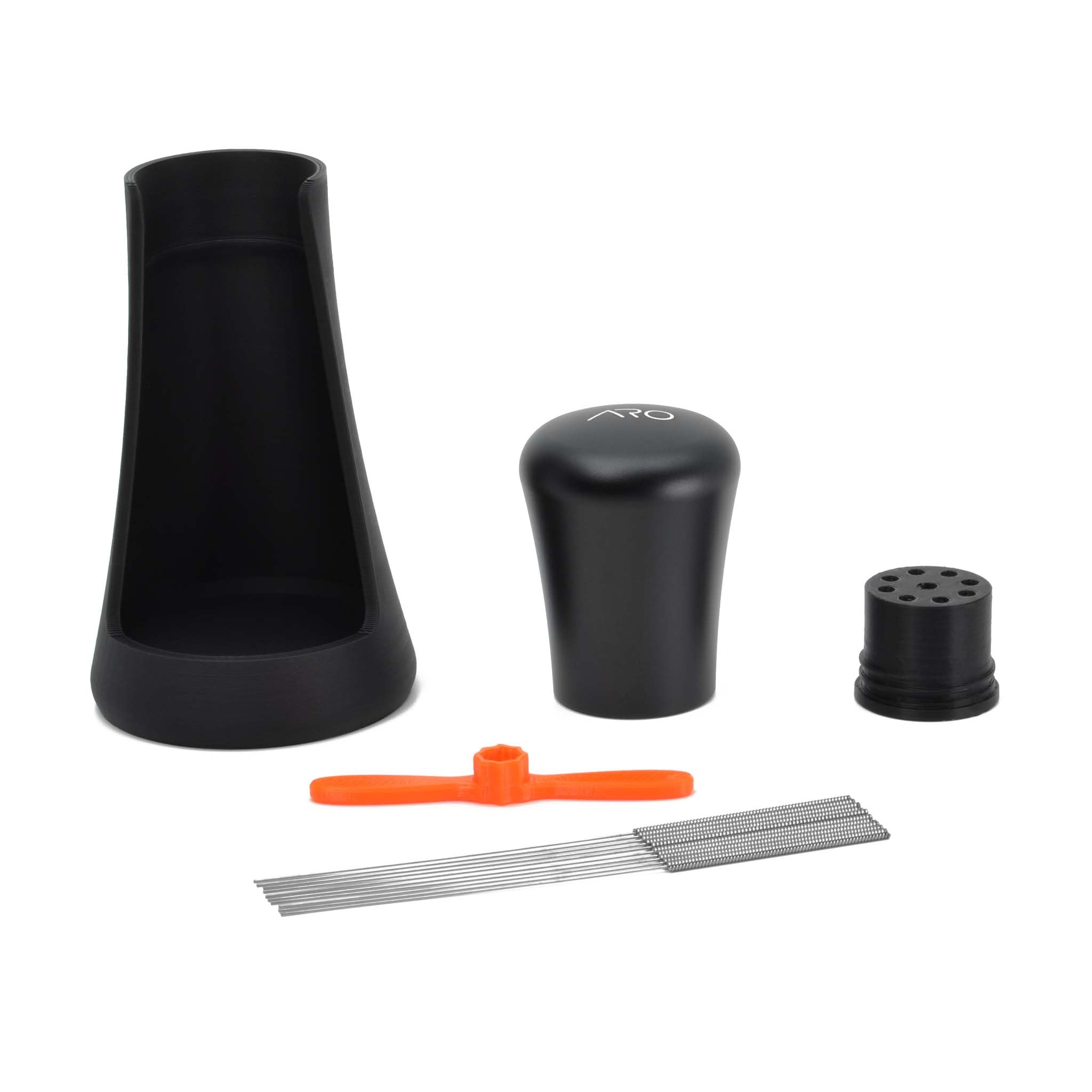 ARO Espresso™ Strumento WDT e supporto magnetico | Include 10 perni in acciaio inox con punta piatta, diametro 0,35 mm