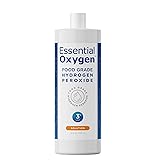 Essential Oxygen Food Grade Hydrogen Peroxide 3%, Natural Cleaner, Refill, 32 Fl Oz