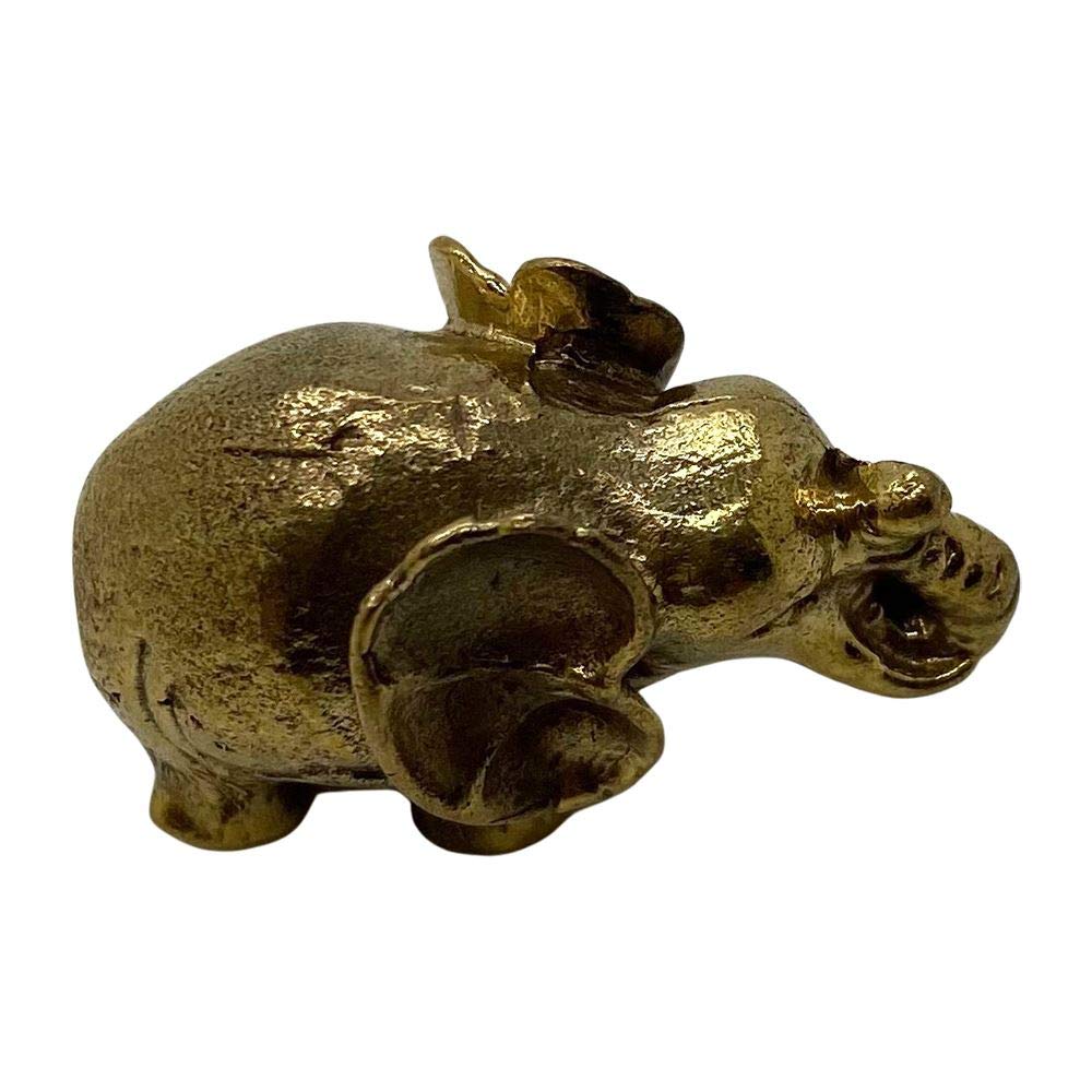 VIE Naturals Miniature Brass Figurines, Elephant 2, Multicolor - Image 3