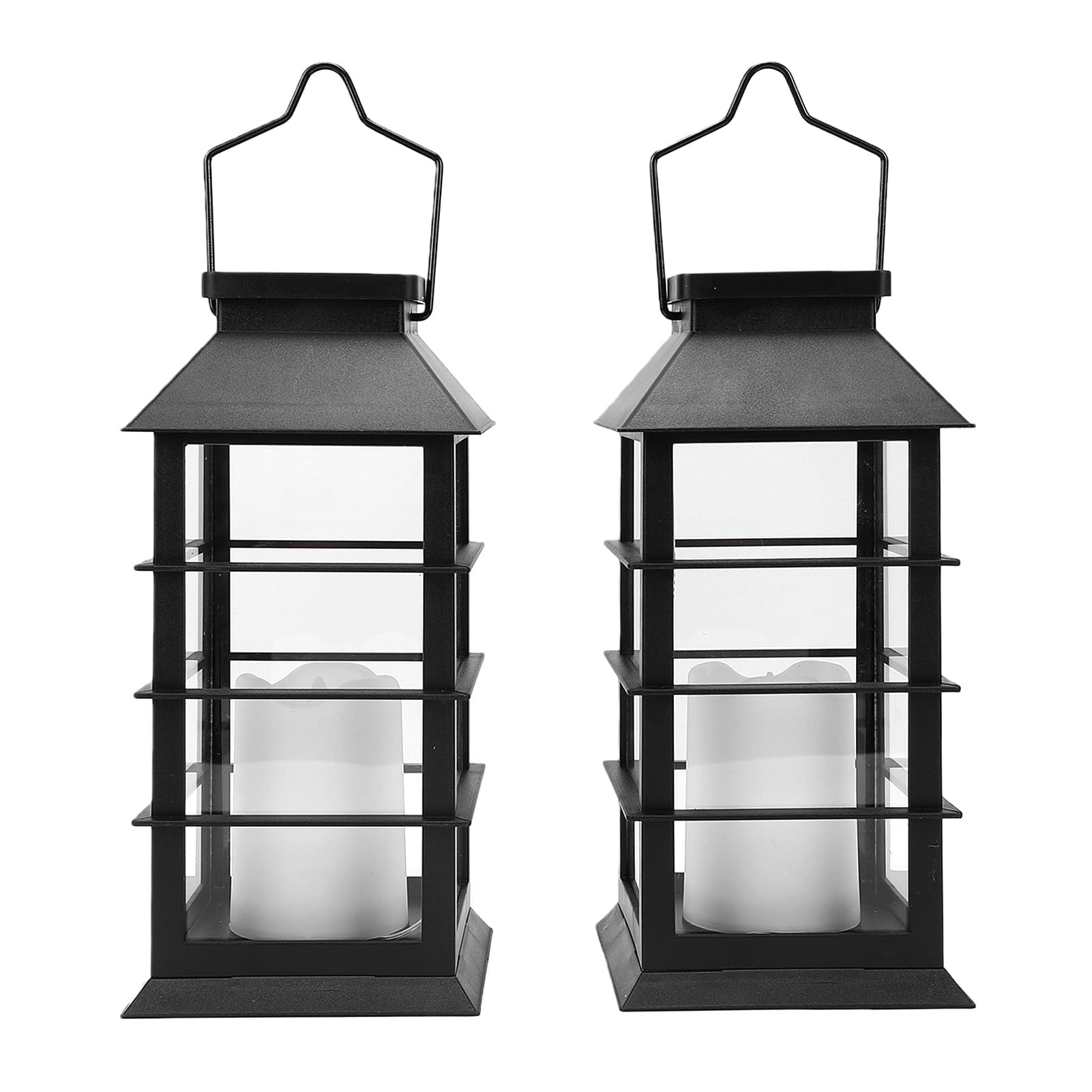 Lanterne Solari per Giardino Esterno con Flicker Elegante, Set da