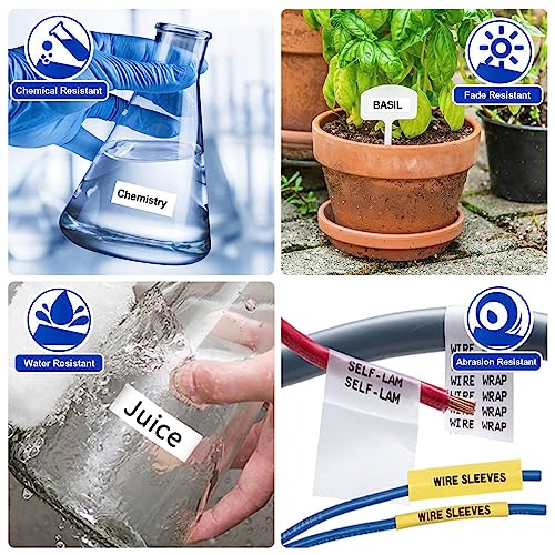 10-Pack Label Maker Tape Replacement for TZe231 Brother P Touch Label Maker Tape 12mm 0.47 Inch Laminated White Tz Tape Compatible for PT-D210 PT-D200 PT-D220 PT-H100 PT-H110 PT-D6 image 4