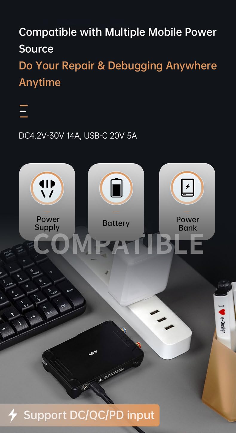 MINIWARE MDP-P906 Alimentatore Digit Regolabile Alimentazione Moduli Mini 4.2-30V 5A DC QC PD Potenza Laboratorio Aggiornamento firmware Supporto