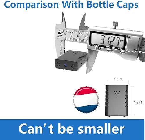 Miniatura 2 de Cámara de batería inalámbrica más pequeña HD1080P, cámara espía para seguridad en el hogar, monitor de bebé con visión nocturna, detección de